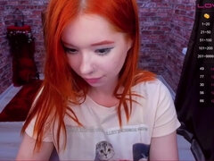 Young Redhead teen solo on webcam in sexy bikini