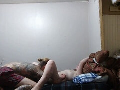 Teen babe enjoys anal fun with tail butt plug and tattooed male