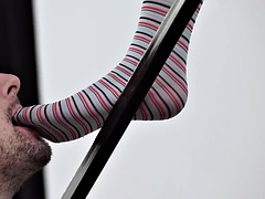 フェラチオ, 茶髪の, カップル, 足, フェティッシュ, 彼女, なめる, オッパイの