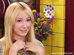 Blond, Pijpbeurt, Sperma shot, Likken