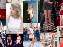 Blonde, Célébrité, Compilation, Pieds, Talons, Maigrichonne, Spandex