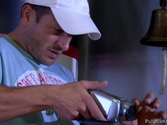 Cfnm, Hembra, Ffm, Desnudo, Coño, Medias largas, Chupando, Trio