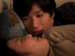 Shy Japanese teen makes out with boyfriend