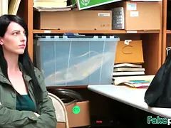 Dark haired slut Alex Harper got punished for stealing