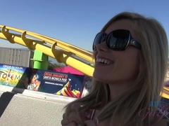 Strand, Bikini, Blondine, Freundin, Zierlich, Piercing, Muschi, Rasiert
