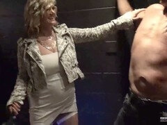 アメリカ人, 緊縛, デカパイ, ブロンド, フェラチオ, フォアサム, 淫乱熟女, フェラする