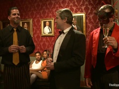 In den arsch, Sadomasochismus, Fesselspiele, Frau, Bestrafung, Rau, Sklave, Flotter dreier