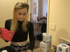 Amateur, Petite amie, Lunettes, Culottes ou slips, Chatte, Maigrichonne, Fumer, Nénés