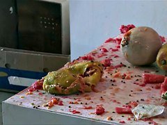 Grosse titten, Blondine, Blasen, Lingerie, Muschi