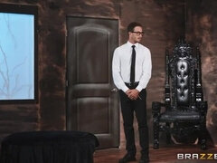 デカパイ, 茶髪の, 黒人, Hd, 異人種間, 淫乱熟女, 三人