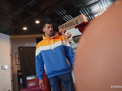 デカチン, 黒人, 茶髪の, ハードコア, 異人種間, 母, 公共, オマンコ