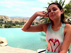 Al aire libre, Piscina, Público, Adolescente