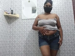 Desi Girl Shower Room Fun with Skakoi - Hot Homemade Indian Aunty Solo