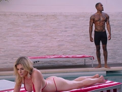 Negro, Rubia, Polla, Corridas faciales, Pajear, Sexo duro, Hd, Interracial