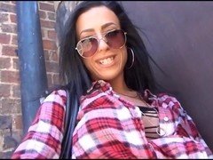 Leie, Tussi, Braunhaarige, Flashen, Im freien, Öffentlich, Titten, Spanner