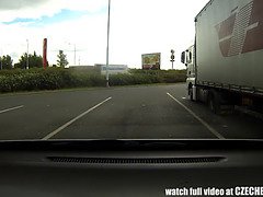ビッチ, ブロンド, 車, チェコ, Hd, 現実, ゴックンする, のぞき