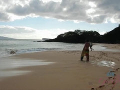 Leie, Strand, Braunhaarige, Freundin, Im freien, Muschi, Dürr, Nass