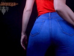 Arsch, Weibliche domination, Anleitung, Jeans, Zierlich, Pov, Strümpfe, Eng