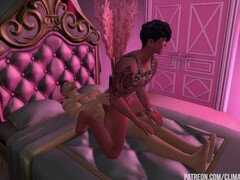 Older man gives a hot hand job to a younger lover in gonzo Sims 4 action