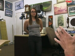 BANGBROS - Pawnshop honey inhales and rails POINT OF VIEW holder in his office