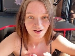 Leie, Grosser schwanz, Blasen, Paar, Spiele, Freundin, Handjob, Natürlichen titten