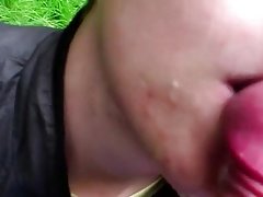 Sucking Outdoor and Taste Cum