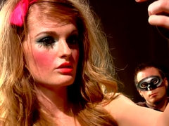 Schlampe, Blondine, Blasen, Puppe, Aufs gesicht abspritzen, Hd, Pornostars, Schlampe