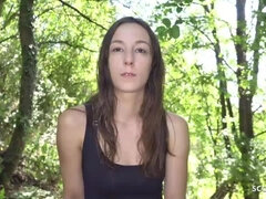 18 jaar, Diep in de keel, Duits, Hardcore, Geld, Buiten, Openbaar, Tiener