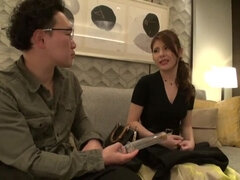 Enthousiasteling, Aziatisch, Bruinharig, Sperma, Seksspeelgoed, Hd, Panty, Trio