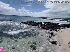 Amateur Duo Vaca Public Beach Romp