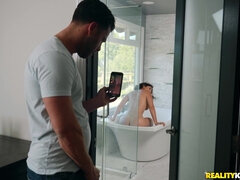 素人, デカパイ, フェラチオ, ディルド, 顔射, 開帳, オナニー, オッパイの