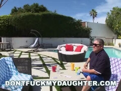 Chris Strokes Fucks Hot Redhead Teen Alaina Dawson - Blowjob & Stepdaughter Fun