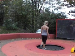 Jump and Running naked in Public Park by Katerina-Hartlova