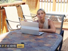 Abella Danger takes on two big cocks in hardcore threesome action with woods and brazzers action