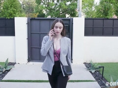 Hazel Moore - 18yo Hairy Brunette Teen Gets Ass Slammed To Gain New - anal hardcore