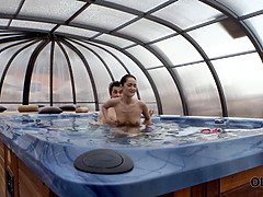 Morena, Papá, Hd, Natural, Tetas naturales, Piscina, Coño, Adolescente