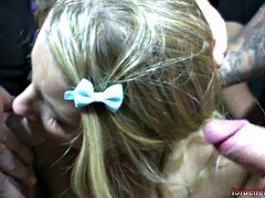 Grote mammen, Blond, Groepseks ejactulatie, Groep, Pornster