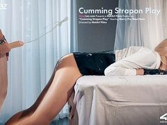 デカパイ, ブロンド, ディルド, 指いじり, ヒール, ゴム, レズビアン, ストッキング