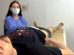 素人, フェラチオ, 口内発射, 医者, 手コキする, マッサージ, オナニー, いじめ