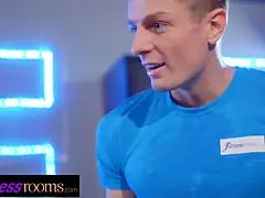 Fitness bedrooms Lexi Dona perspiring ffm gym 3some and Big Dick Pov Blowjob