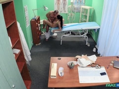 Leie, Blasen, Spermaladung, Massage, Krankenschwester, Büro, Muschi, Uniform