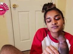 Ebony Teen Gudybagz: Filling Mouth & Golden Shower