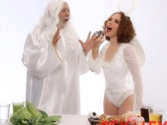 デカ尻, デカチン, フェラチオ, バック, 自然山雀, ショートヘア, ティーン, オッパイの