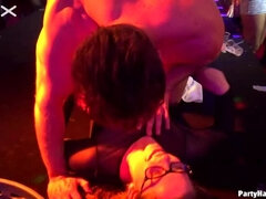 素人, ブロンド, 茶髪の, 着衣女と全裸男, 衣服着たままセックス, 女, パーティ, ストッキング