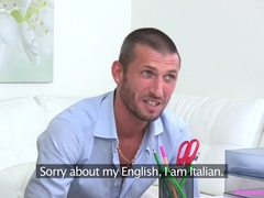 素人, フェラチオ, イく瞬間, 顔射, 女, フェティッシュ, イタリア人, オフィス