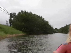 Amateur, Plage, Bikini, Blonde, Sucer une bite, Doigter, Petite amie, De plein air