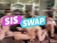 デカパイ, ブロンド, フェラチオ, イマラチオ, 淫乱熟女, 叫ぶ, 義母, オッパイの