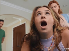 美女, ぽっちゃり, デカパイ, 自然山雀, ポルノスター, 現実, 赤毛, 三人