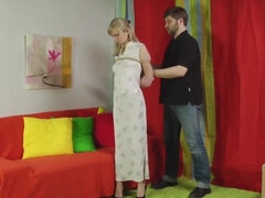 緊縛, ブロンド, フェラチオ, ハードコア