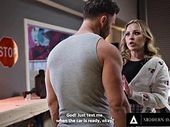 Rubia, Mamada, Coche, Engañando, Sucio, Hd, Esposa